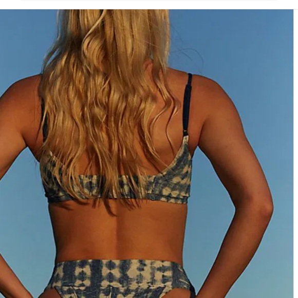 NWOT -Free People Free-est Farrah Printed Crop Bikini Top - Picture 3 of 3